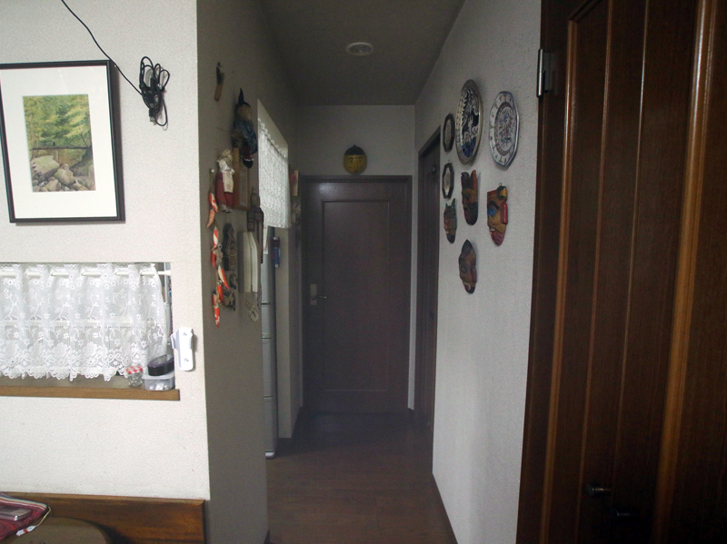 奥の廊下はやや薄いがスモークが回り込んでいる。またキッチンにも回りこんでいることがわかる。どうやら壁伝いに回り込むようだ