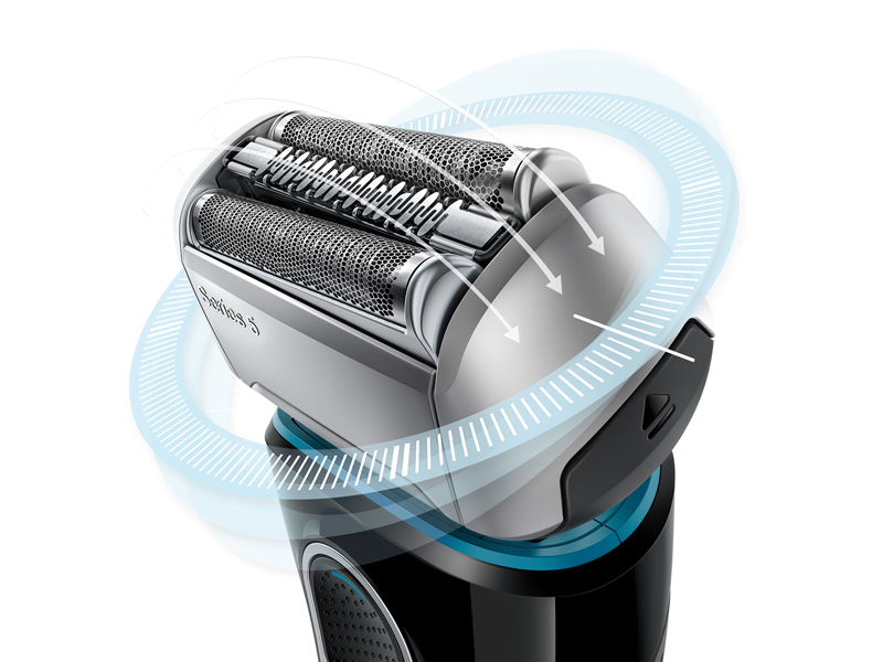 様々なヒゲを捕らえるよう異なる種類の刃を融合させることで、少ないストローク数で剃りきることが可能な「4カッティングシステム」を搭載