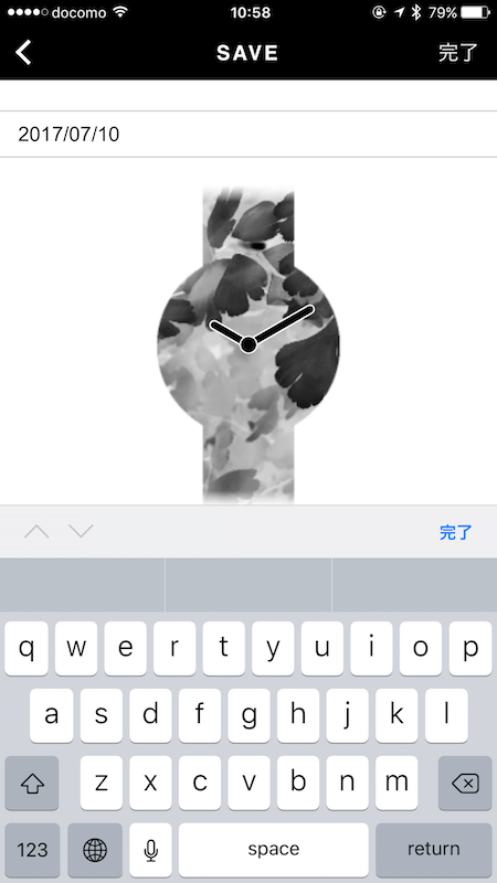 完成したオリジナルのウォッチフェイス