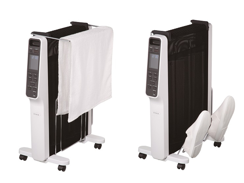 ハンガーが付属する「siroca 速暖マイカヒーター SH-M121」