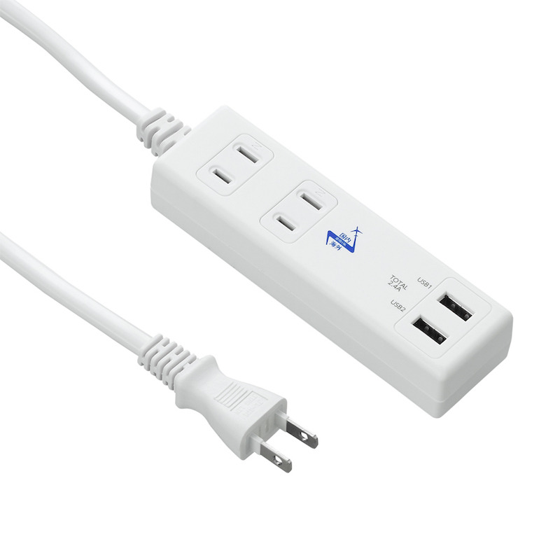 国内・海外兼用のUSB急速充電器とUSBポート付き急速充電タップ