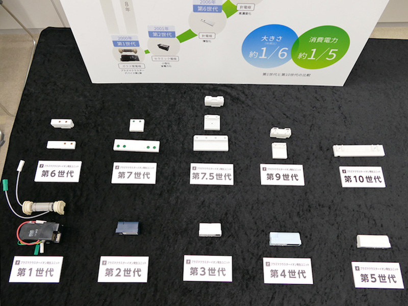 全10世代のプラズマクラスター発生機