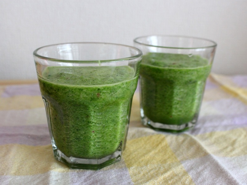 繊維質が多いため、ドロッとした仕上がり。ちょっと飲みにくそうだ(笑)