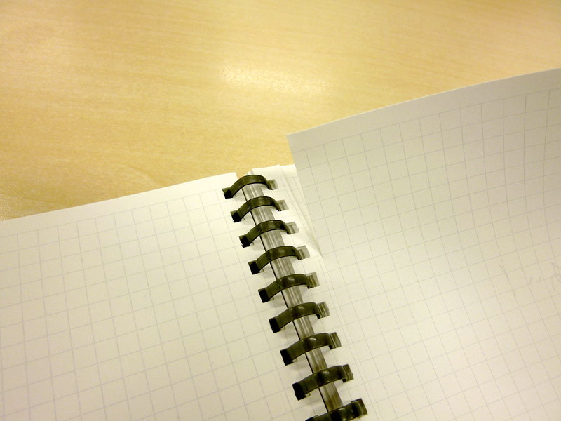 ノート中紙はマイクロミシン目入り