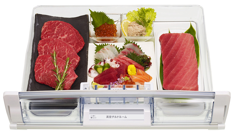 約0.8気圧で酸素を減らし、食品の酸化を抑える「真空チルド」