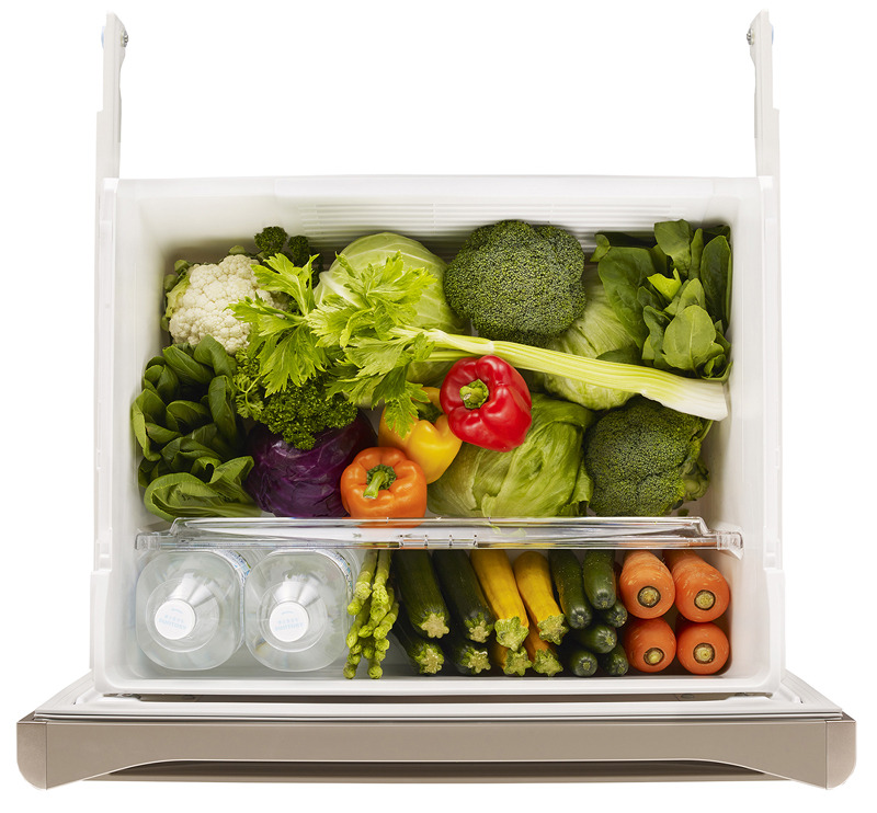 プラチナ触媒で野菜を長持ちさせる「新鮮スリープ野菜室」