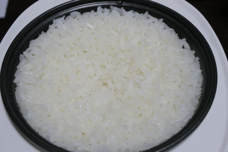 1.5合のソフトスチーム米を炊いたところ。容量はギリギリだった