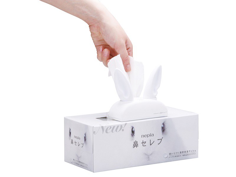 箱ティッシュの引き出し口にセットする