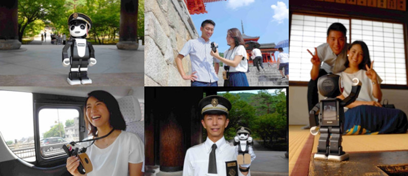 京都の観光情報や歴史、文化についてロボホンが語りかけてくる