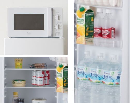 電子レンジが乗せられる「耐熱性能天板」を採用