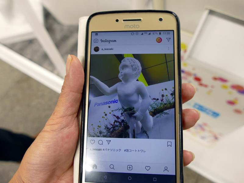 イベントの様子を撮影したら、ハッシュタグ「#パナソニック」「#泡コートトワレ」を付けて、TwitterかInstagramへ投稿