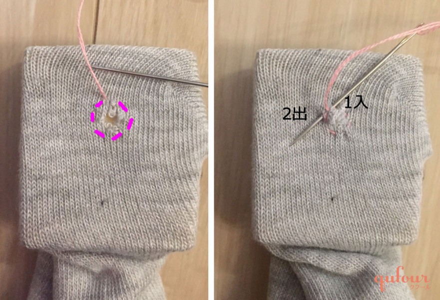 暮らし 靴下の穴が 簡単刺しゅう でかわいく変身 手縫いの補修方法とコツ 家電 Watch