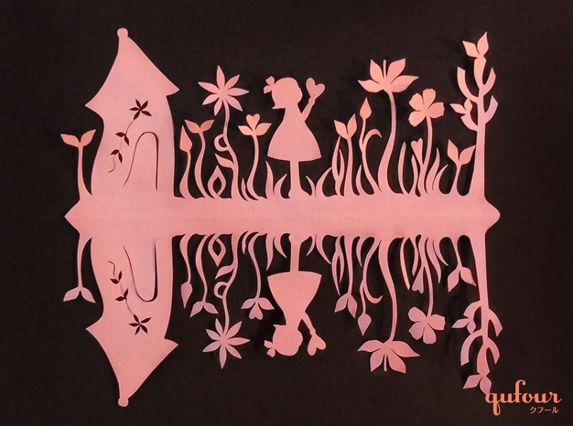 暮らし 折り紙とハサミで切り絵9 上級編 秘密の庭の女の子 を部屋に飾ろう 家電 Watch