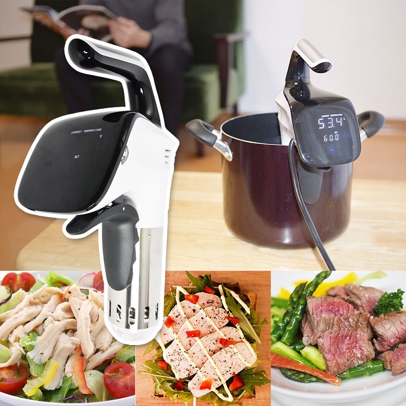 鶏の胸肉やローストビーフなど、普通に調理するとパサパサしてしまう料理に適しているとする