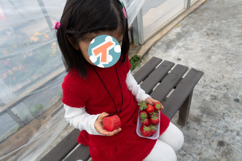 カウンターを装備して数えながら食べる娘