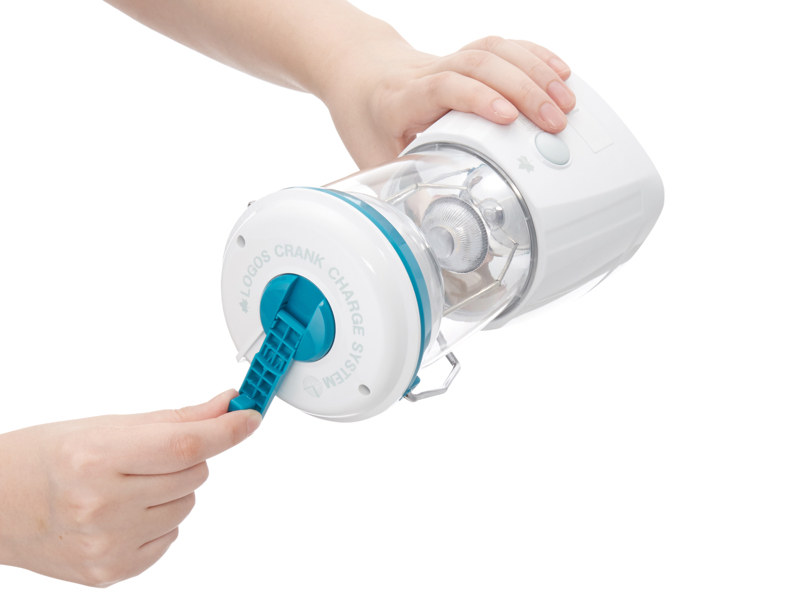 ハンドルを回すと充電できる