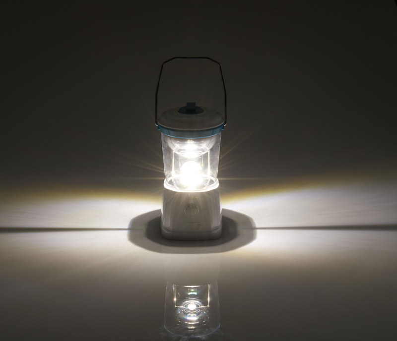 強モードで点灯したところ