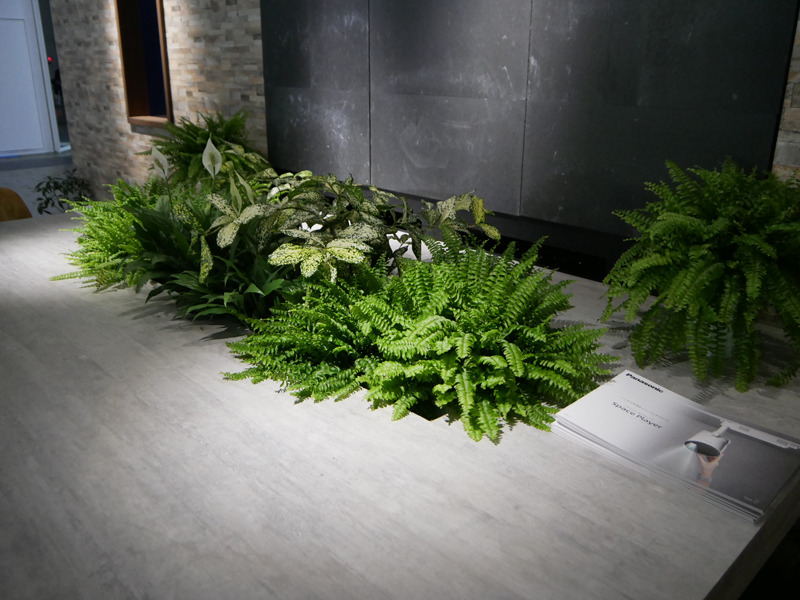 植物を配置し、そこから風が流れたり、草木の香りが広がる