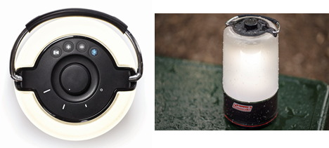 本体上部に操作ボタンと明るさ調整つまみを搭載。IPX4の防水性能を備え、屋外でも活躍する