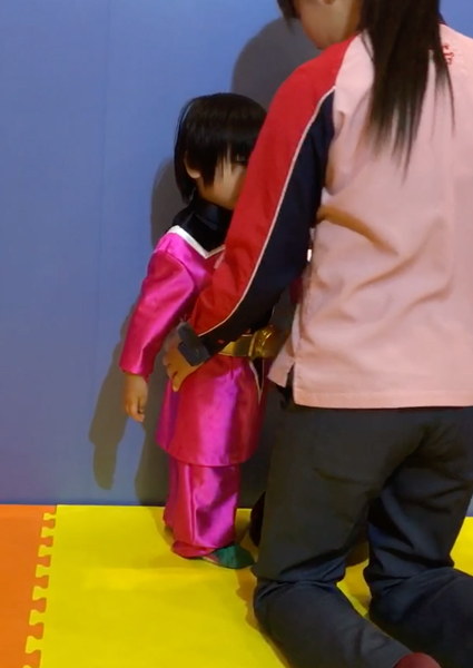 色は青が大好きな本人に「好きな色にしていいよ」と言ったらピンクを選んでた