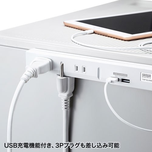 アースピン付きの3P電源プラグやを差し込める