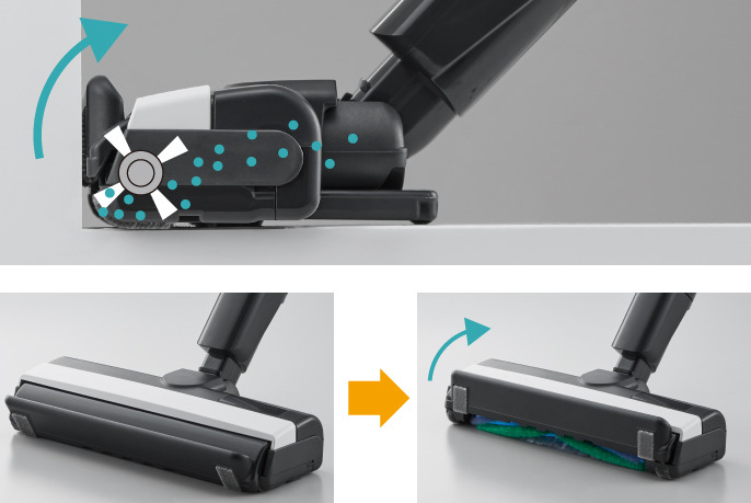 壁際も掃除しやすい「ガバとり」構造