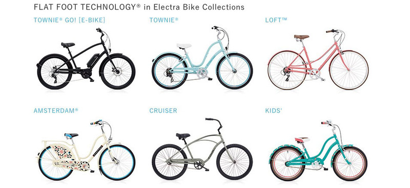 ELECTRA FLAT FOOT TECHNOLOGYを採用しているエレクトラ製自転車(※メーカーウェブサイトより抜粋)