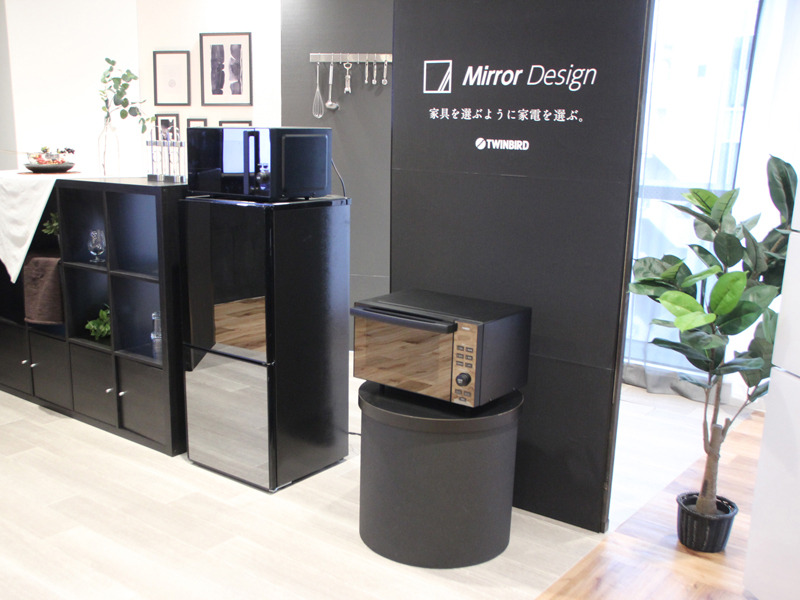 調理家電シリーズ「Mirror Design(ミラーデザイン)」。冷蔵庫、オーブンレンジ、電子レンジをラインナップ