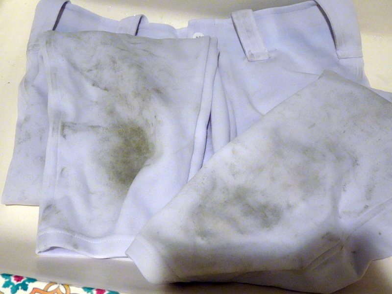 「おまかせ」コースで洗濯。砂で汚れた程度であれば、予洗いなしでも十分キレイに