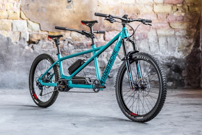 ヨーロッパで販売されているタンデムe-bike。バッテリーが2個装着されている(海外サイトの写真)