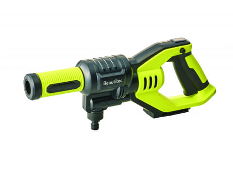 ディノス、近くに電源や水道がなくても高い水圧で洗えるコードレス洗浄