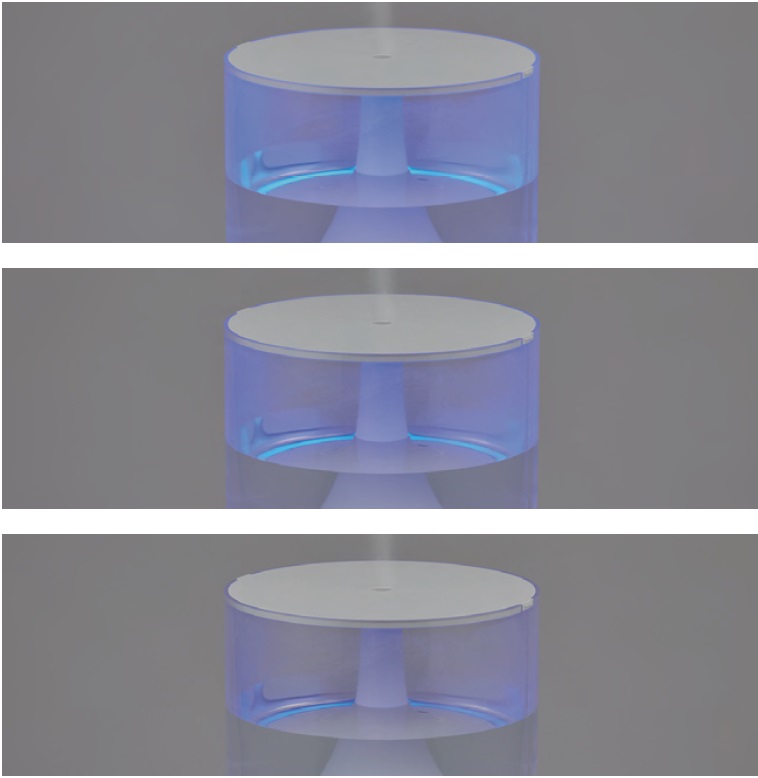 LEDライトは3段階で照度を調整できる