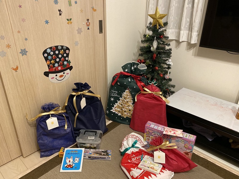夜の間にセットしたプレゼント達