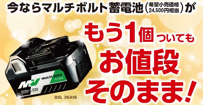 マルチボルト蓄電池「もう1個」キャンペーン