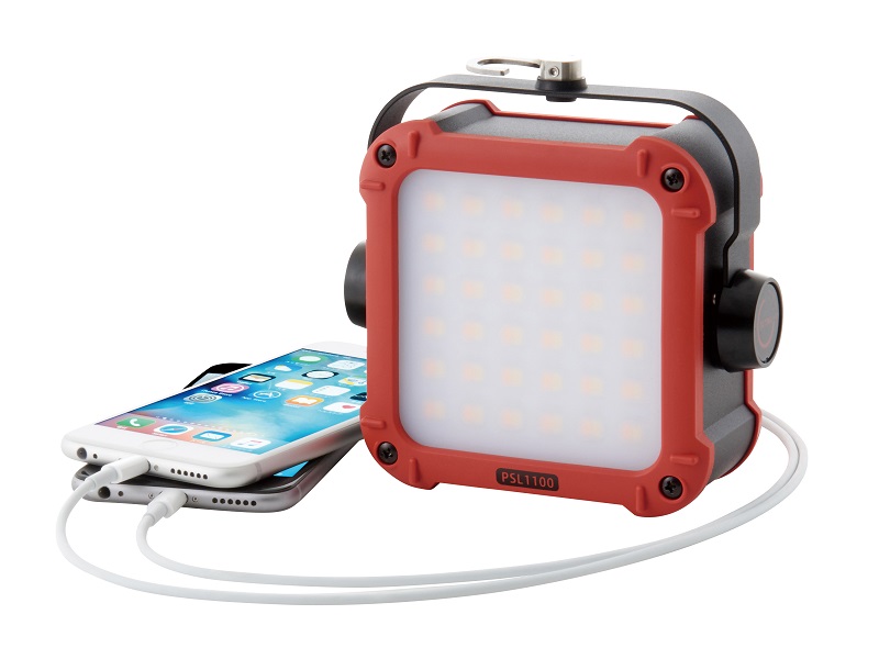 スマホ2台を同時充電できる蓄電池ランタン「パワーストックランタン・フルコンプリート」