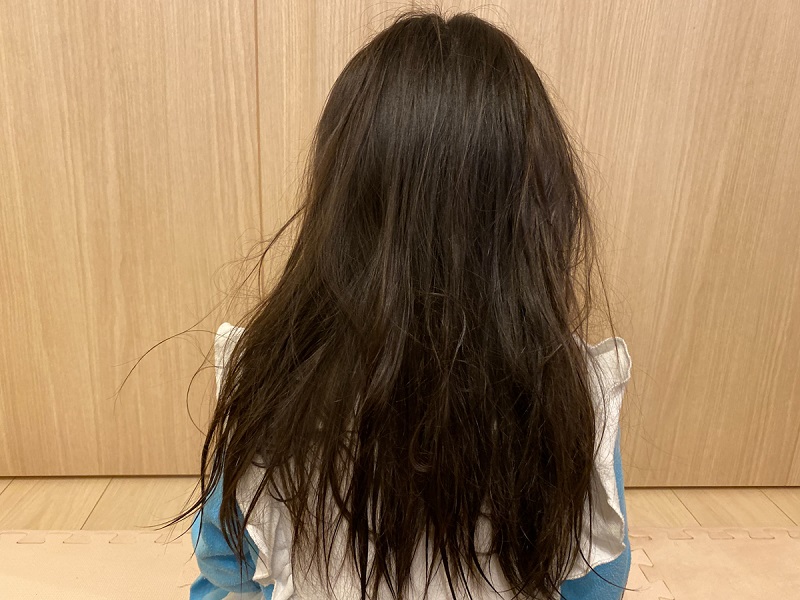 お風呂上がりがこちら。ゴワゴワした部分もあります