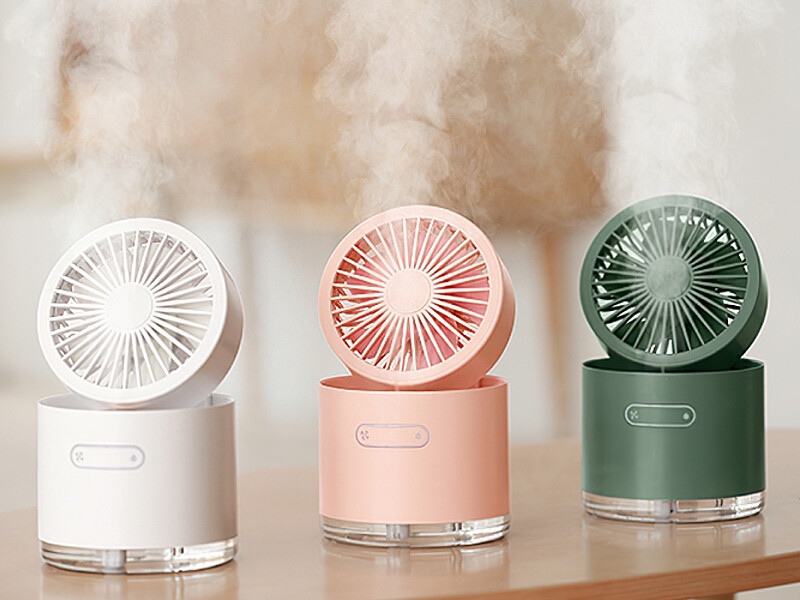 ミスト機能を搭載したUSB扇風機