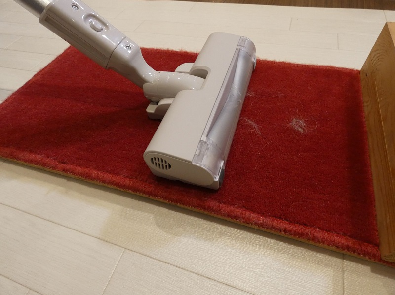 ブラシでしっかりとかき取る