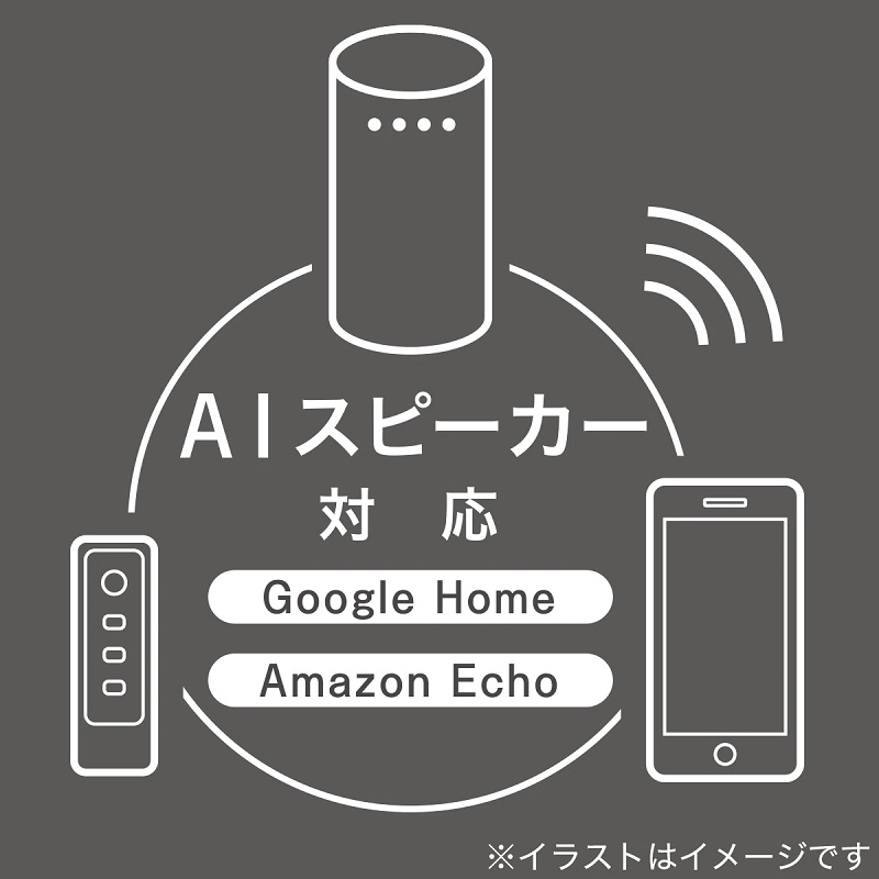 スマートスピーカーによる音声操作にも対応