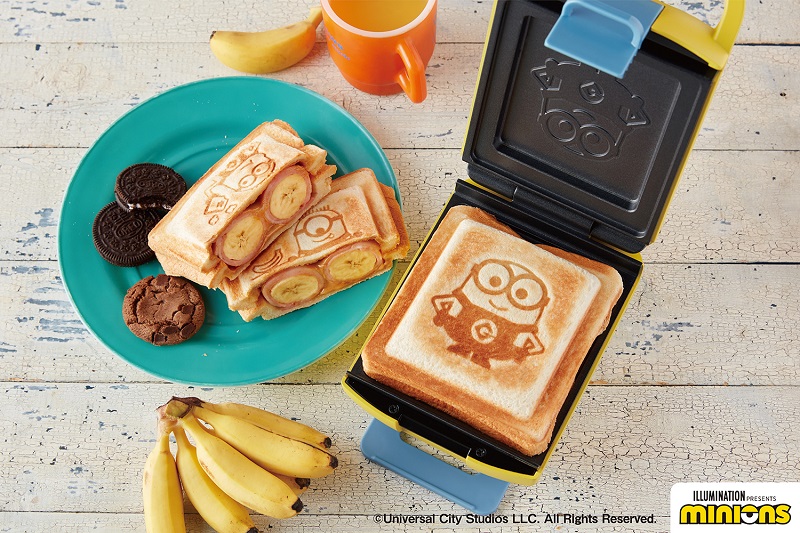 ミニオンの焼き目がついたホットサンドを楽しめる