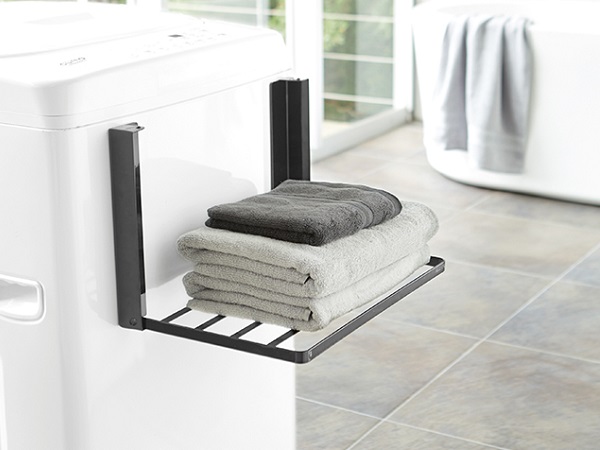 洗濯機横マグネット折り畳み棚 タワー