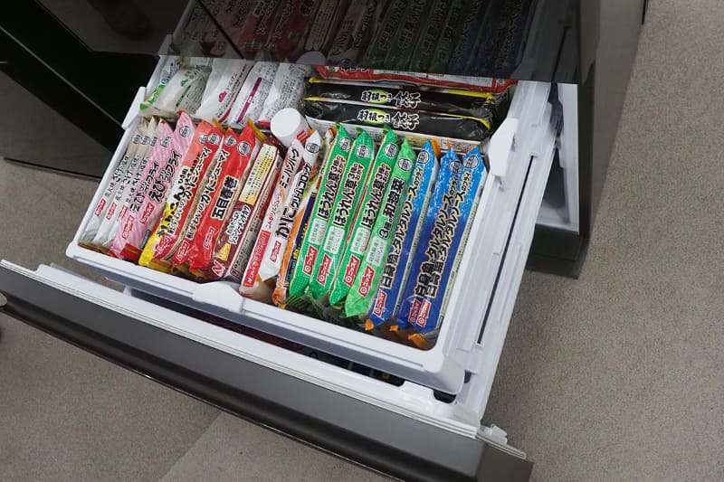 大容量のメガフリーザーは、まとめ買いにも