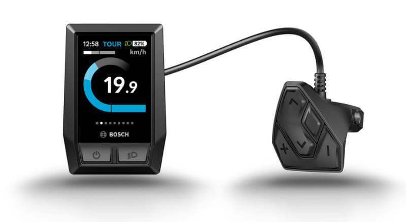 ボッシュ製ドライブユニットを搭載したe-bikeに対応する、最新のディスプレイこと「Kiox」。ボッシュのe-bike用ディスプレイとしては初のカラー表示です