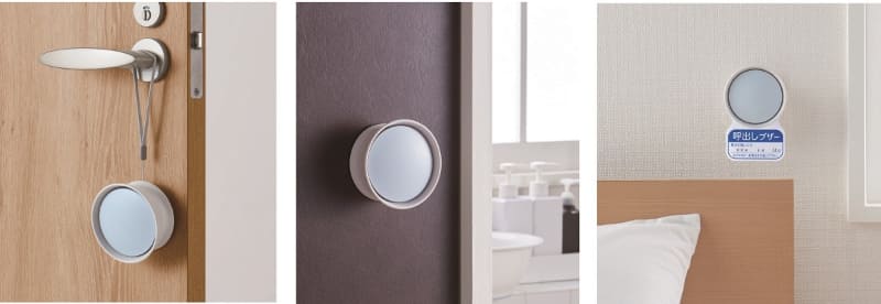 マグネットを内蔵しており、スチール面などに貼り付け可能