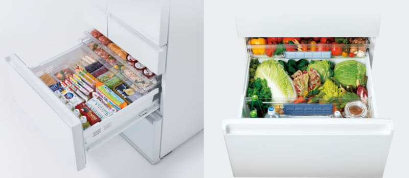 奥のものまで取り出しやすい「ワンダフルオープン」を採用