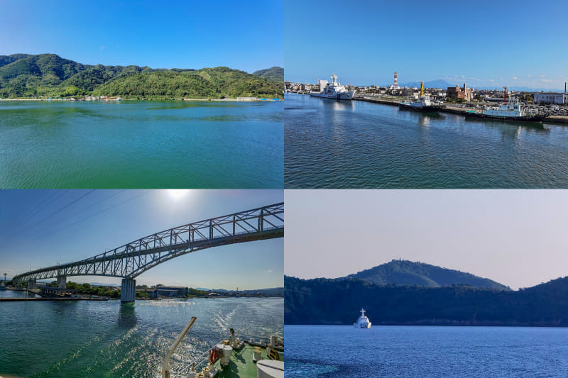 境港フェリーターミナルからフェリー「しらしま」で西ノ島の別府港までは約2時間30分。デッキで優雅な時間を過ごす