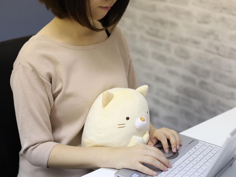 背面が温まる。持ち運びやすいぬいぐるみ