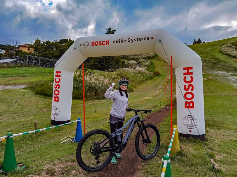 神鍋高原で初めてのe-MTBコース体験