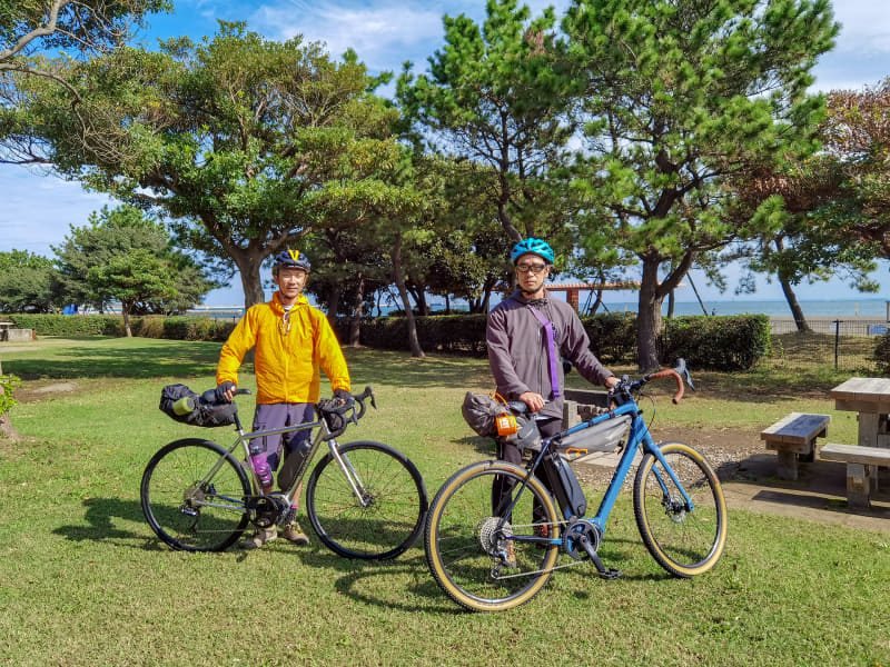 目的地である城南島海浜公園に到着! 走行距離は約12kmと長距離ではありませんが、満足感の高いコースでした