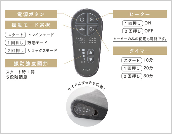 リモコンで操作